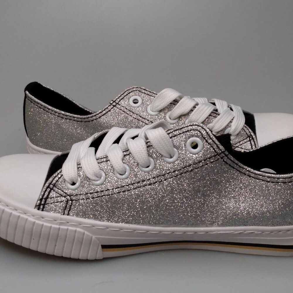 Foco Army Black Knights Womens Size 6 Low Top Glitter Print NCAA Canvas Sneakers - Picture 12 of 14